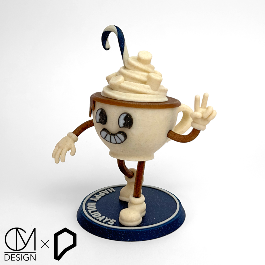 rétro chaud cacao personnage by pâtes proto ménage décor dessin animé chocolat 3D print model - Mito3D