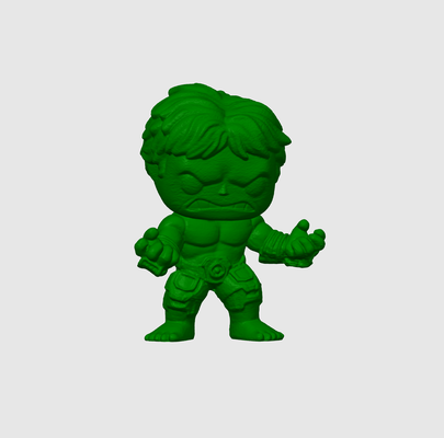 hulk minifigure - funko pop size by dubmehard toys & games characters figure toy funkopop 3d print model - Mito3D