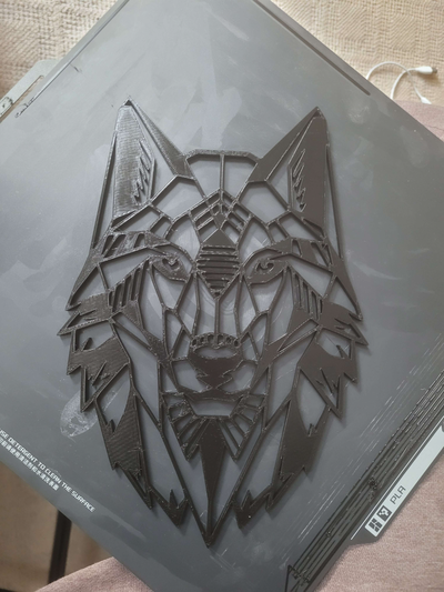 2d loup mur décoration by stanap art 3d print model - Mito3D