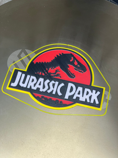 jurassic park logo - multicolor by antosei8 art 2d film spilberg 3d print model - Mito3D