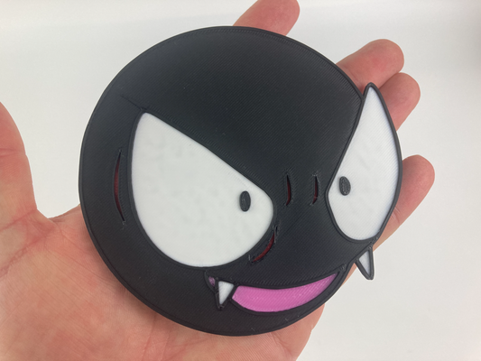 2d kunst gastly by 3dnestcz dekoration mauer mehrfarbig pokémon fan art kinder kind zeichnung einzelextruder 2dart wandkunst kinderzimmer 3d print model - Mito3D