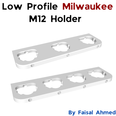 profil milwaukee m12 titulaire soutien mur monter by buzzybee191 outils organisateurs 3d print model - Mito3D