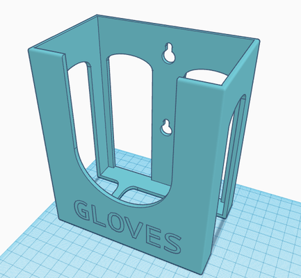 mur monté jetable gant distributeur by wfa constructeur éducation ingénierie monter gants 3d print model - Mito3D