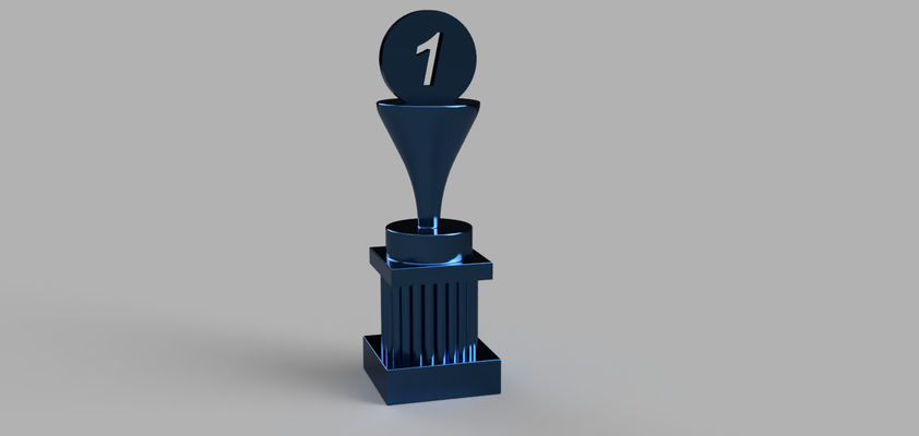 trophée 1 by chipotle art sculptures médaille nombre gagnant concours 3d print model - Mito3D