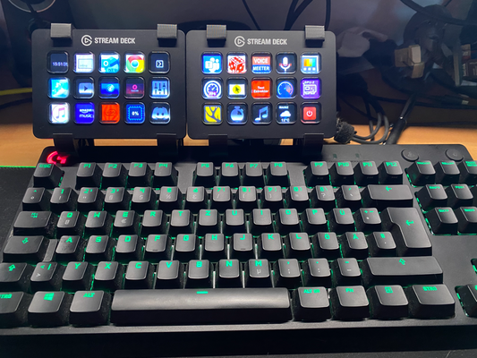 logitech profi strom deck mk2 montieren neu gemischt by skorpion aka peter hobby diy elektronik logeitech elgato elgatostreamdeck stream tastatur 3d print model - Mito3D