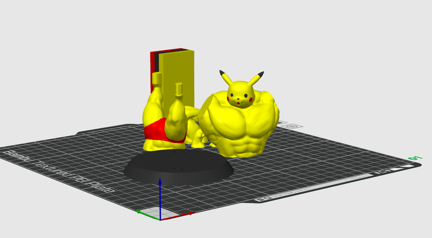 rocoso pikachu sencillo 3 color apoyo remezclado by amigo juguetes juegos caracteres aptitud pokemon 3D print model - Mito3D