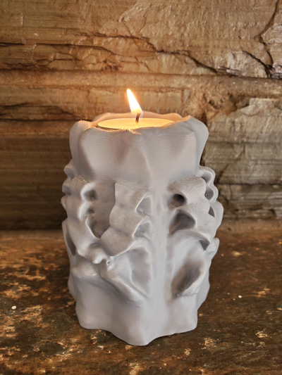 fantasia tè luce candela by filamento forgiato domestico arredamento tealight festoso supporto facile easytoprint nessun necessario titolare 3dscan fatto mano 3d print model - Mito3D