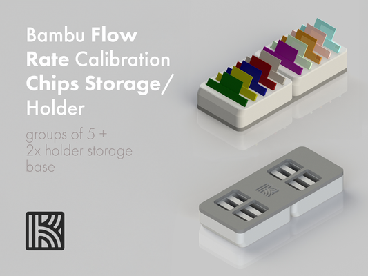 bambu flow rate calibration chips storage holder by konkreate 3d printer accessories industrial design aesthetic concrete modular optimized colour chip 3d print model - Mito3D