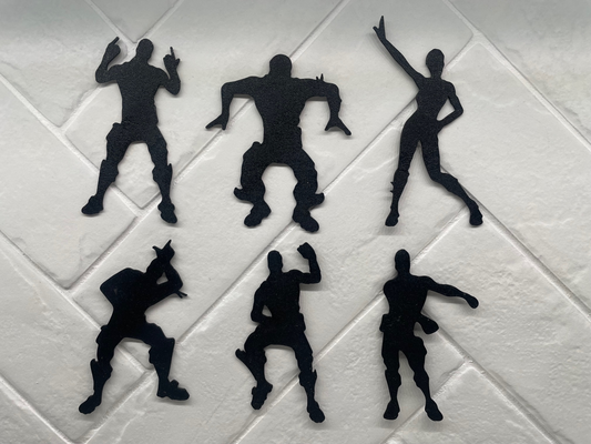 vierzehn emote silhouetten by hirsch 3d spielzeuge spiele zeichen emotes gaming spiel ps5 xbox schalter tanzen online 3d print model - Mito3D