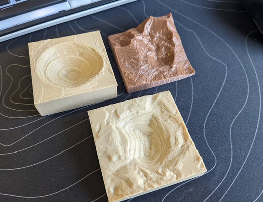 topographie modelle by bergbau bildung geographie topo topographisch 3d print model - Mito3D