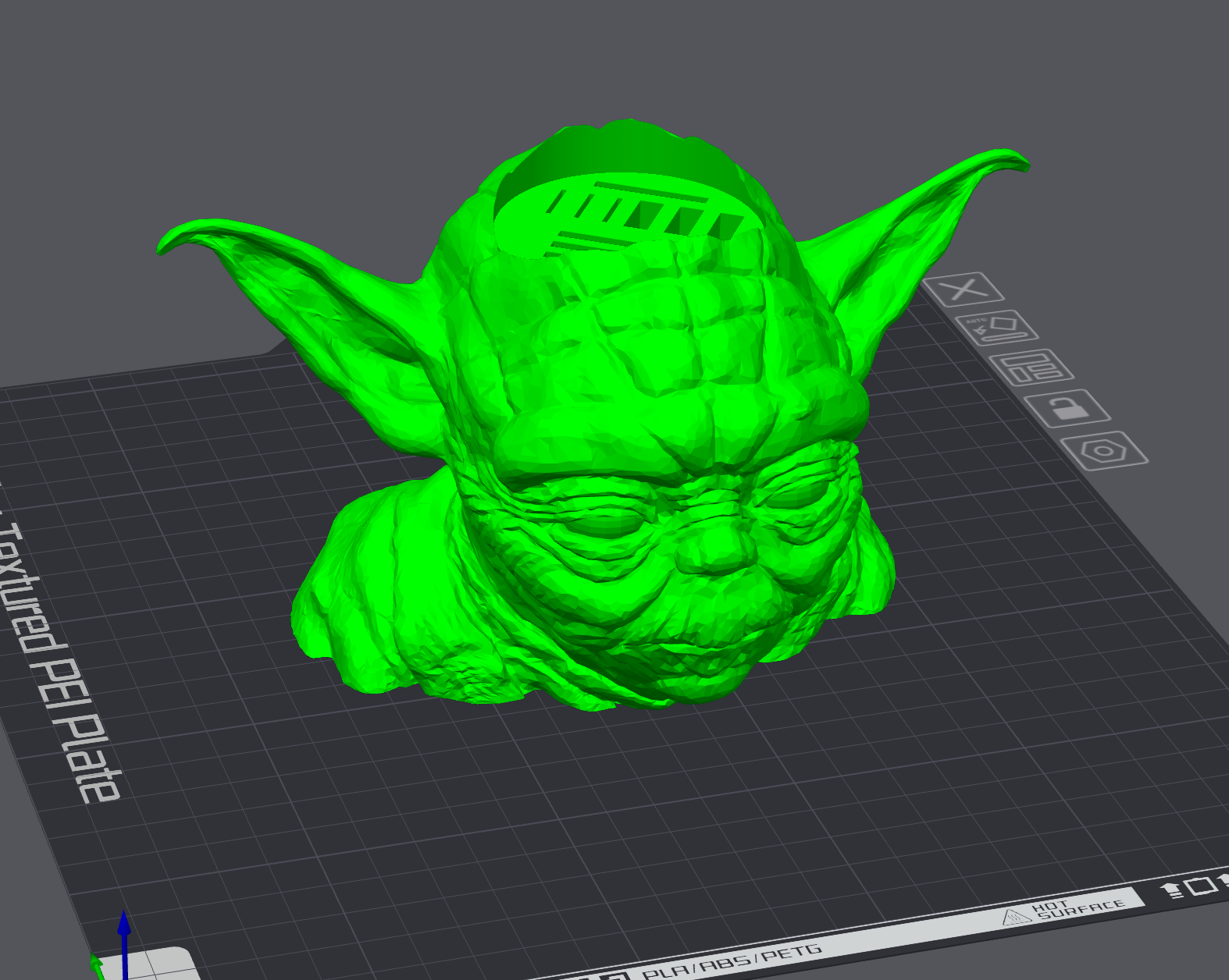 yoda pen drive sd micro holder by piratax tools organizers card 3D print model - Mito3D