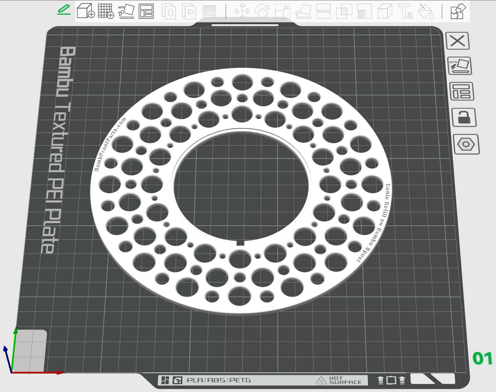 sunlu refill on bambu spool adapter by bombproofparts 3d printer accessories sunluadapter ring spacer fillament refillfilamentspool refillspool refillament filament bambulab spooladapter bambuspool adapterring 3D print model - Mito3D