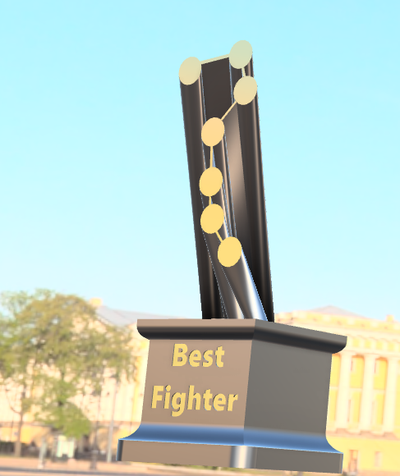 fighter trophy by zeus4g hobby & diy sport outdoors manga trofeo first place ken 3d print model - Mito3D