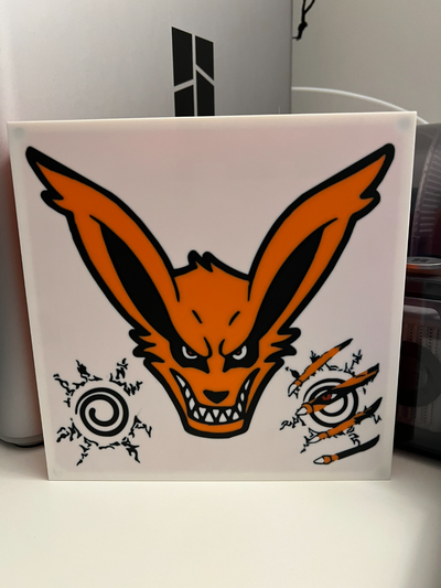 naruto kurama lightbox magnetic by salvi-fibra tools gadgets shippuden lamp art box 3d print model - Mito3D