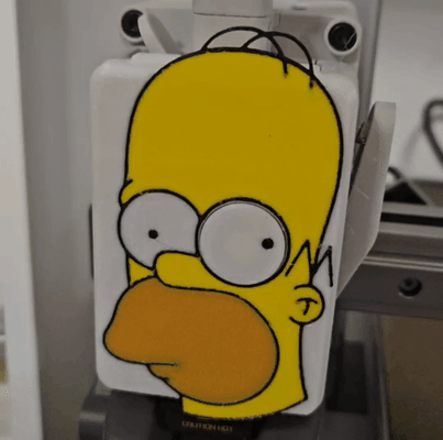 homère simpson boîte outils fenêtre extrudeuse couverture gaine a1 séries by épée noire créations 3d imprimante pièces simpsons plaque frontale dessin animé douane mod a1mini 3d print model - Mito3D