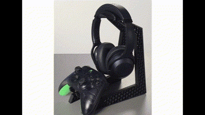 construção leve controller und fone ouvido stativ controlador ficar pé preenchimento by doclex brinquedos jogos dirigido suporte fones ps4 ps5 xbox nintendo interruptor bambu estúdio arte deco acessório impressão fácil 3d print model - Mito3D