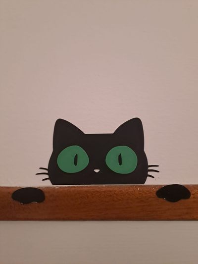 gattino gatto porta decorazione by filippo3ddesign domestico arredamento gatti dec decorazioni doordeco carina divertente ragazzo ragazzi carinodecor arte parete 2d ams amslite 3d print model - Mito3D