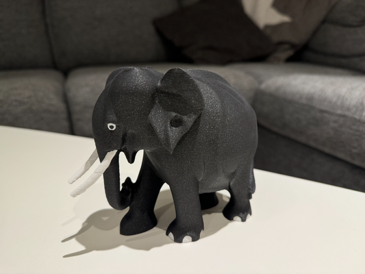 elefante figura decoración by mirar fijamente arte esculturas modelo escala animal talla escanear colmillo mármol madera figurilla figuritas 3d print model - Mito3D