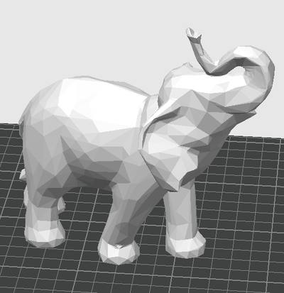 l'éléphant poly by alexcampani164 art sculptures elefante polygones regalo natale jungle animal 3d print model - Mito3D