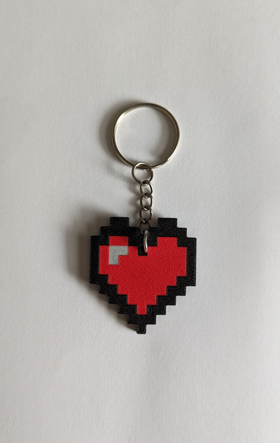 pixel heart 100 keychain by krazi201 fashion models chain accessories accessory zelda 3D print model - Mito3D