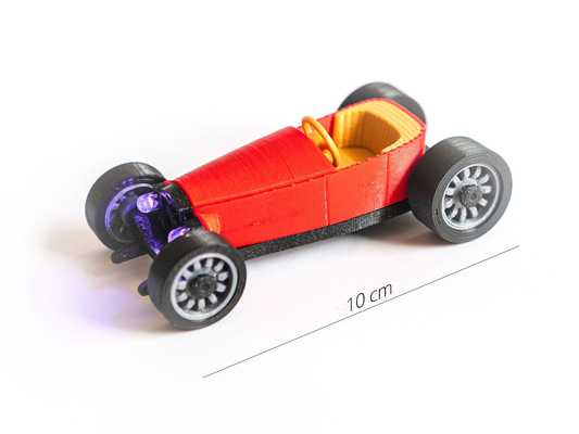 gedrucktenest karamell m4 wagen kit heiß stange by spielzeuge spiele spielzeug mechanisch bauen junge mädchen kind abspielen rad elektronisch diode licht led formel batterie verdrahtung frisiertes auto retro volvo jakob 3d print model - Mito3D