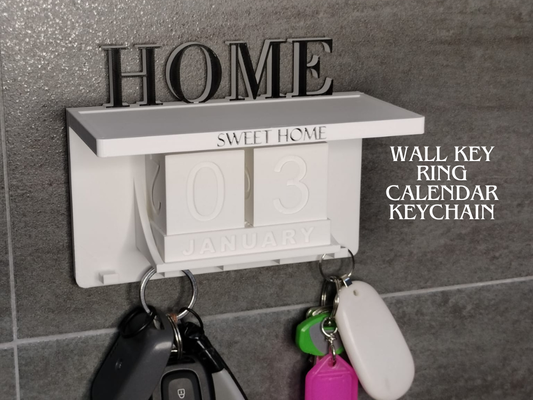 parete chiave squillare calendario portachiavi finale by giovannivigliotti3d domestico arredamento casa dolce calendar2024 pla colore 3d print model - Mito3D