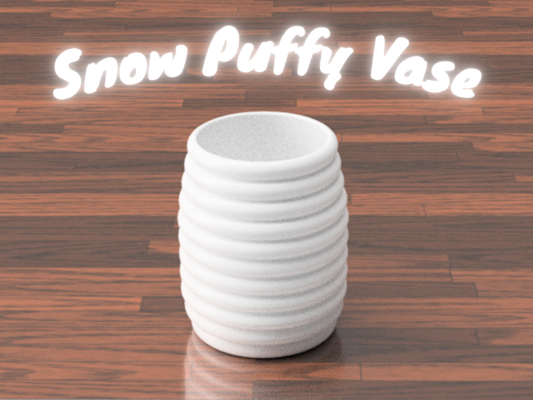 snow puffy vase by giaimef household decor pots modern gardening white squeeze shaped plants pot house 3d print model - Mito3D