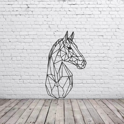 mur art cheval géométrique by térabite ménage décor 3d print model - Mito3D