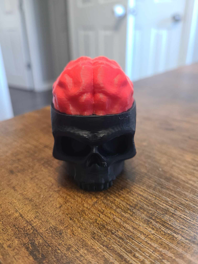 doppelt schädel gehirne neu gemischt by jkmayfield26 haushalt dekor miniatur unheimlich halloween no unterstützung schnell einfach spaß 3d print model - Mito3D