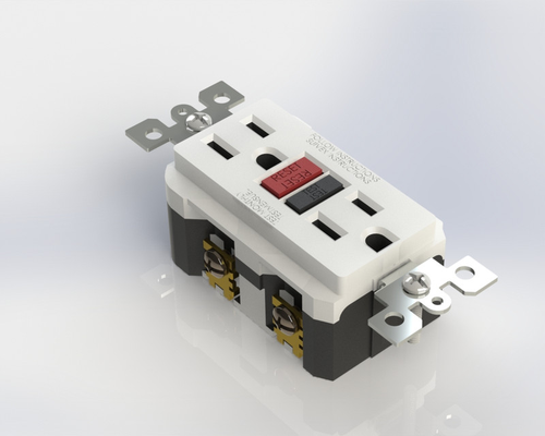 gfci outlet by shootermcdabnin hobby & diy electronics electric receptacle 3d print model - Mito3D