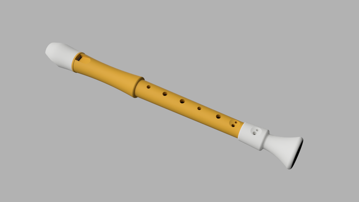 recorder by hg design hobby & diy music flute 3d print model - Mito3D