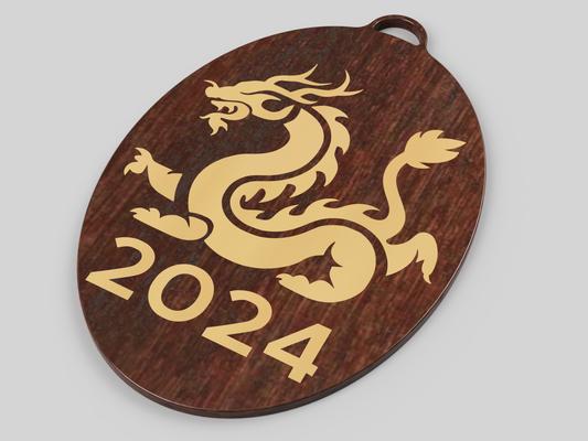 - dragon keychain embrace fortune in 2024 by bieka ol art models tragon chinese year fashion ring wood luck style key accessory design hanger anhaenger schluesselanhaenger schluessel drache trache 3d multi multicolor test first 3d print model - Mito3D