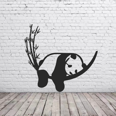 wall art sleep panda on bambu by terabite household decor 3d print model - Mito3D