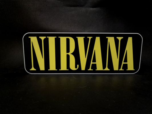 nirvana boîte lampe by nicola manga art panneaux logos roche led meuble musique bande groupe rock ancien chanson 3d print model - Mito3D