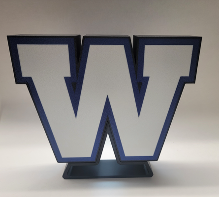 cfl winnipeg bombarderos azules usb led caja ligera by joshua casa decoración ligero fútbol canadiense hogar hombre cueva deportes azul 3d print model - Mito3D