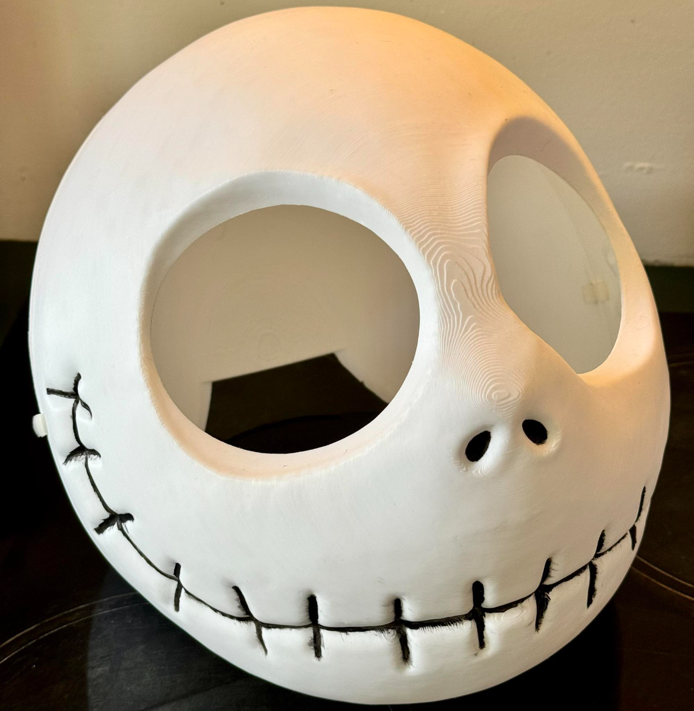 jack skellington head mask - nightmare christmas by faran3d props & cosplays masks helmets nbx nbc sally mayor xmas fancy jackskellington pumpkinking halloween costume 3D print model - Mito3D