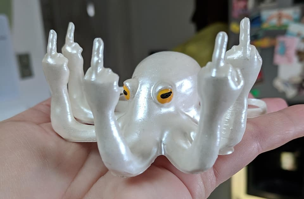 foda by ocular dinâmico miniaturas criaturas polvo dedo porra fode 3d print model - Mito3D