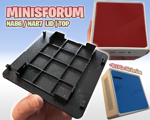 mini forum nab6 nab7 kapak değiştirme + m 2 to kurdele kablo pcie yükseltici yarık versiyon by im jackharvest hobi kendin yap elektronik kart tabak şapka aksesuar adaptör topper şeytani 3d print model - Mito3D