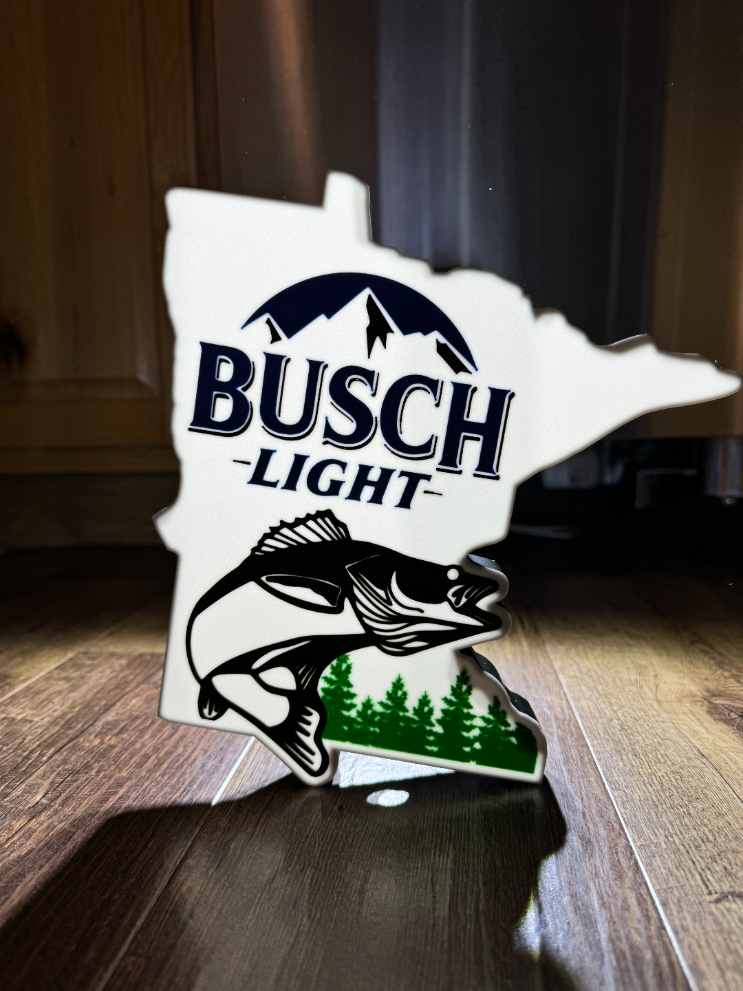 busch luz mn olho boi by msk designs arte sinais logotipos minnesota caixa cerveja pescaria floresta bosques 3D print model - Mito3D