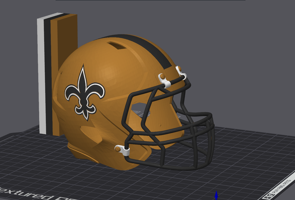 orleans azizler futbol kask yeniden karıştırılmış by duman kafesi hobi kendin yap spor açık havada nfl 3d print model - Mito3D