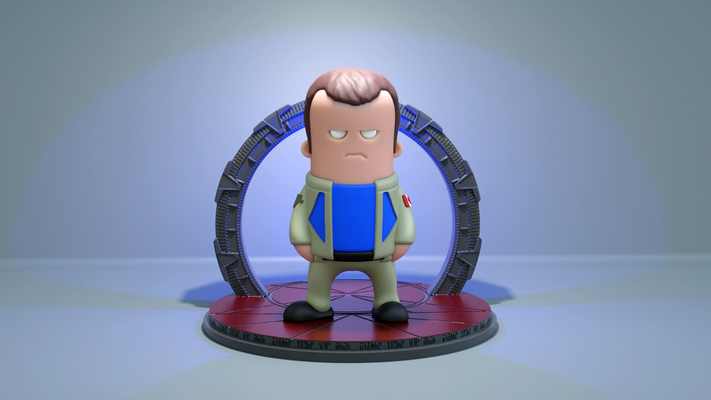 rodney mckay by wekster arte esculturas rodneymckay multimaterial ams multicolor chibi mini 3d print model - Mito3D