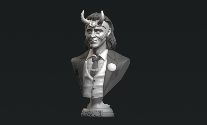 loki by wekster art sculptures bust comics 3d print model - Mito3D