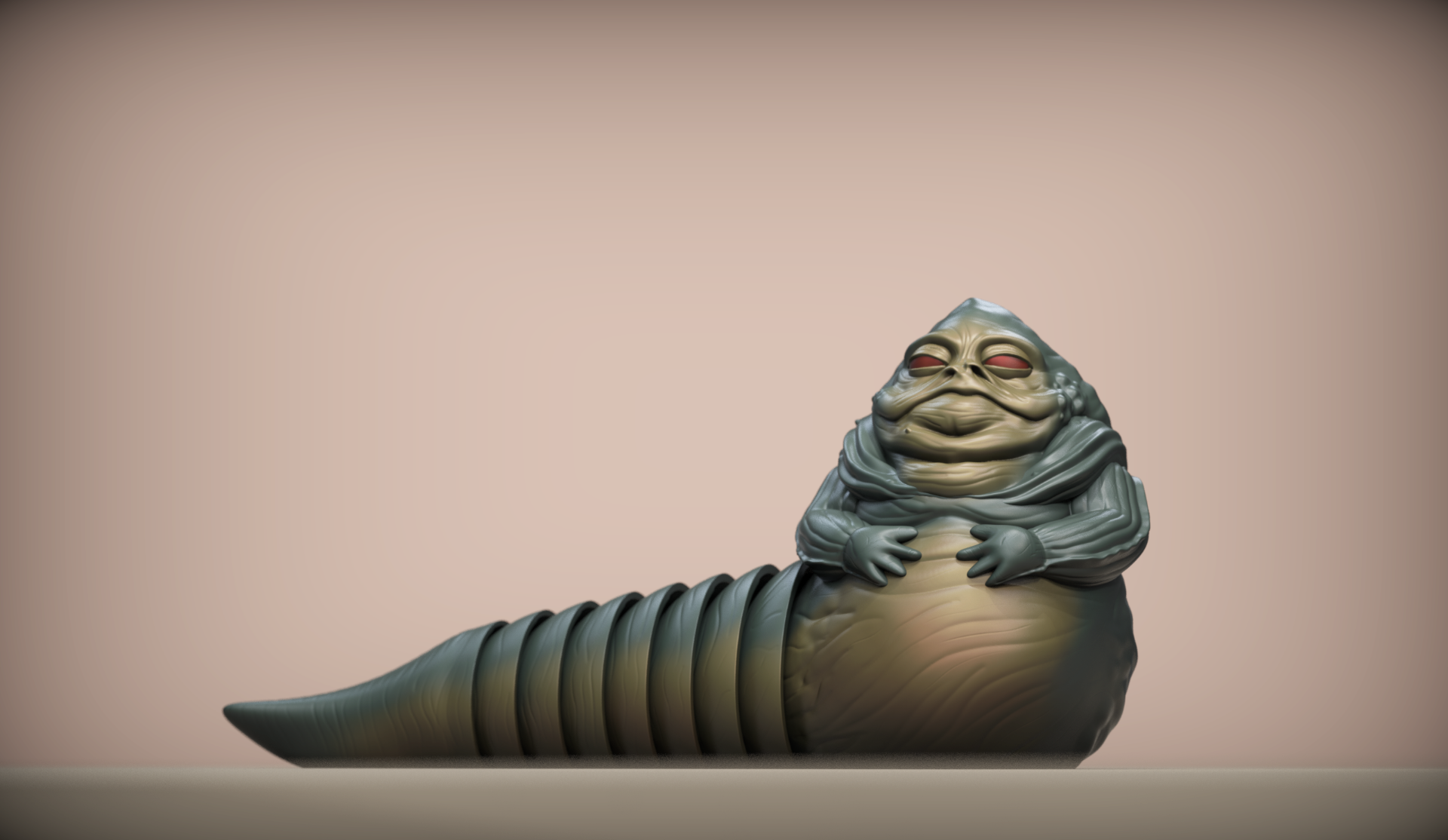 jabba hutt artikuliert by wekster kunst skulpturen krieg sterne 3D print model - Mito3D