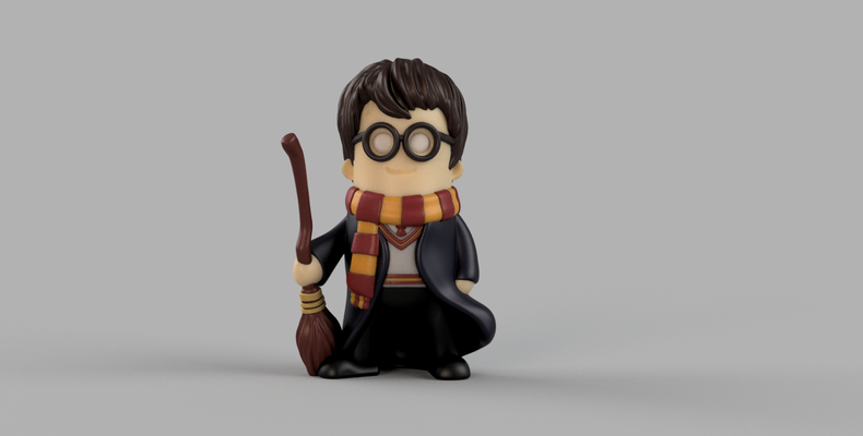 mini harry potier by wekster art sculptures chib harry potter multi couleur multimatériau poudlard 3d print model - Mito3D