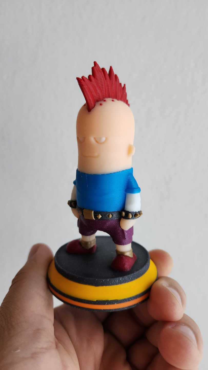 punk tipo by wekster arte sculture chibi multi colore multimateriale 3D print model - Mito3D