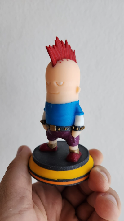 punk tipo by wekster arte esculturas chibi multi color multimaterial 3d print model - Mito3D