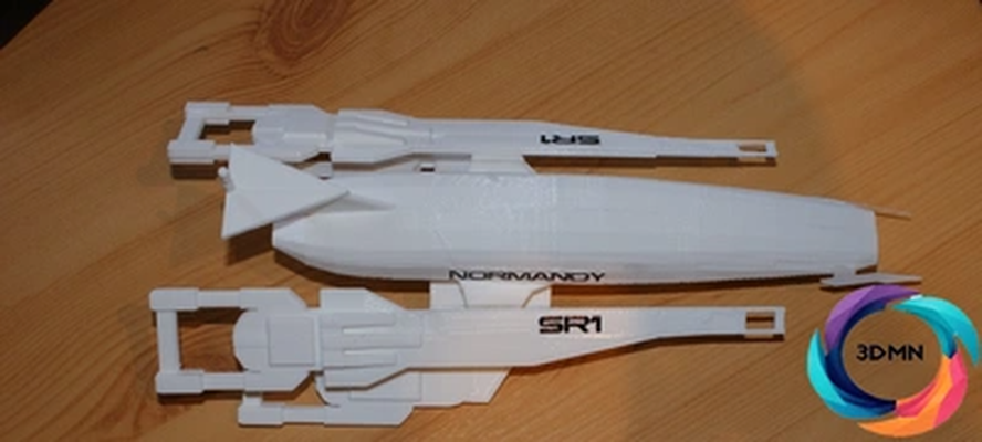 mass ssv normandy sr-1 build kit by 3dmn props & cosplays spaceship game ams multicolor cool fun plane cosplay set scifi 3d print model - Mito3D