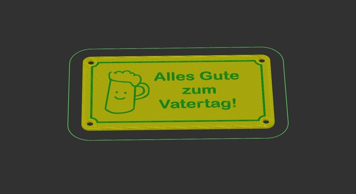 schild alles gute zum vatertag by 2 mars art models 3d print model - Mito3D