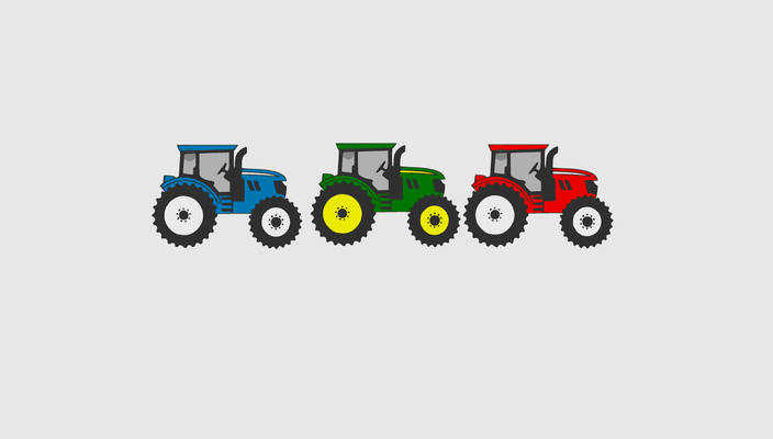 tractor llaveros conjunto of 3 by dub1ns arte 2d llavero granja juan deere massey fendt 3d print model - Mito3D