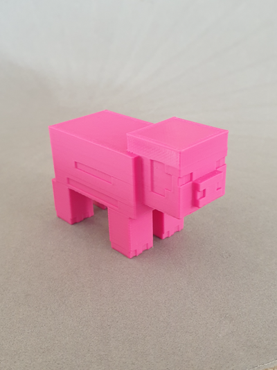 minecraft porco by h ba97 casa animais estimação animal construir 3d print model - Mito3D